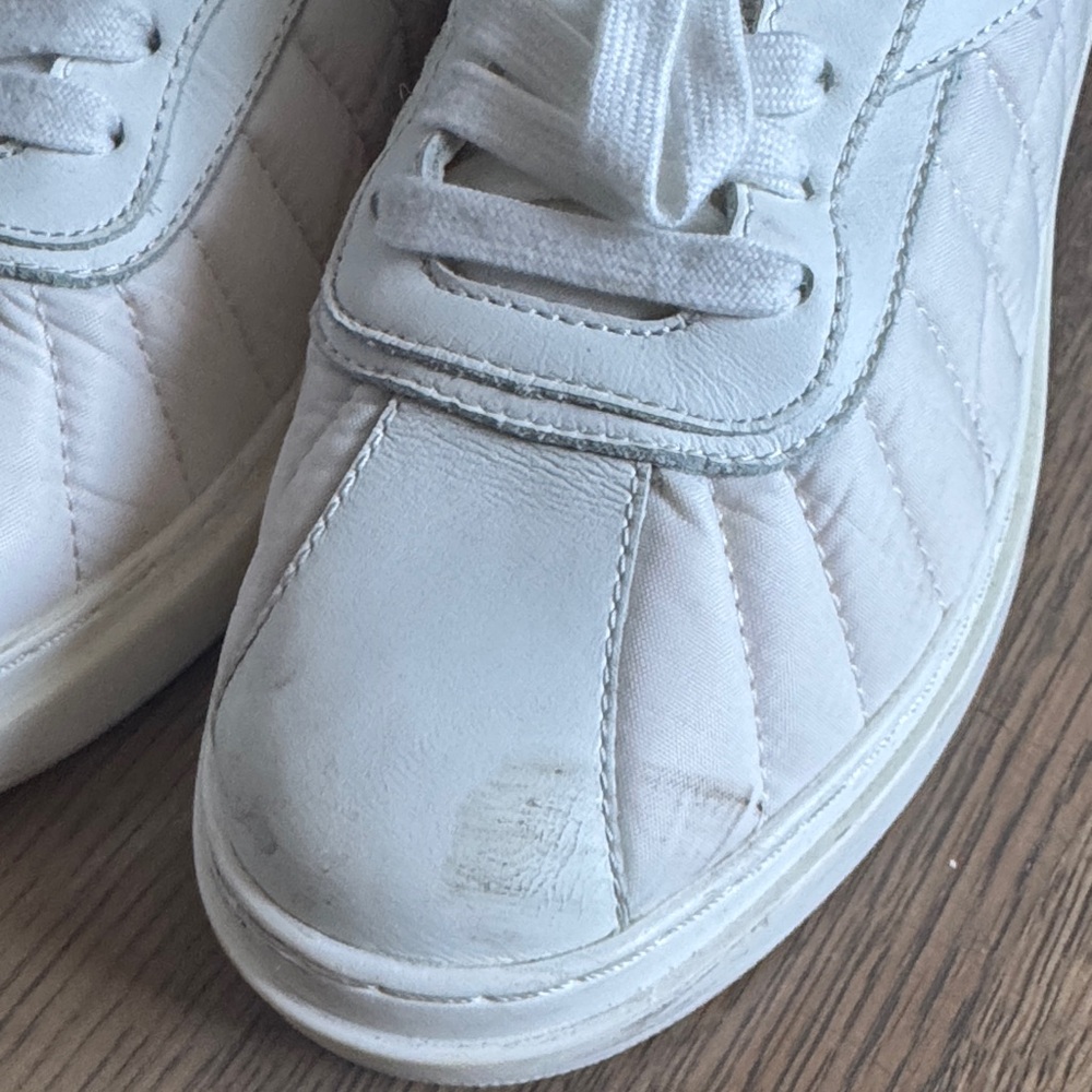 Palm Angels White Sneakers With Blue Detail View 5